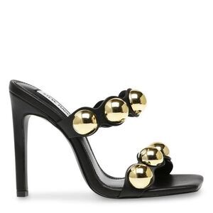 Revolve Steve Madden Jovanni Mule Heel with Gold Tone Hardware Size 5.5